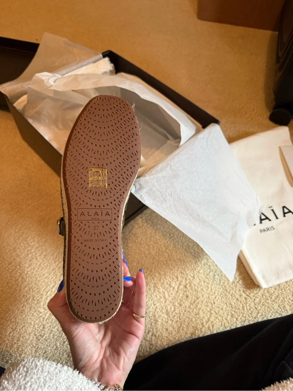 Alaia espadrille platforms